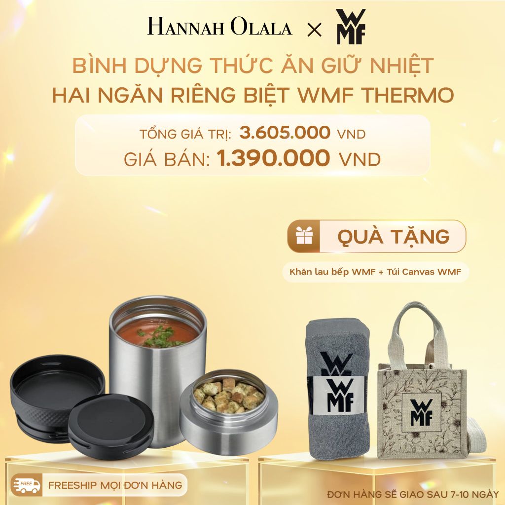  DEAL 15: BÌNH ĐỰNG THỨC ĂN GIỮ NHIỆT HAI NGĂN RIÊNG BIỆT WMF THERMO 