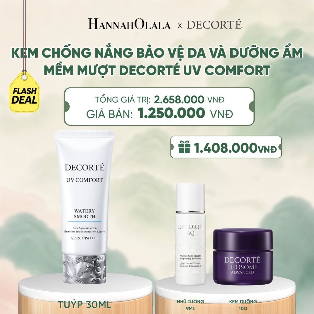  KEM CHỐNG NẮNG DECORTÉ UV COMFORT _ KHÔNG NÂNG TÔNG - A498 