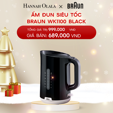  A908_DEAL 1: ẤM ĐUN SIÊU TỐC BRAUN WK1100 BL 