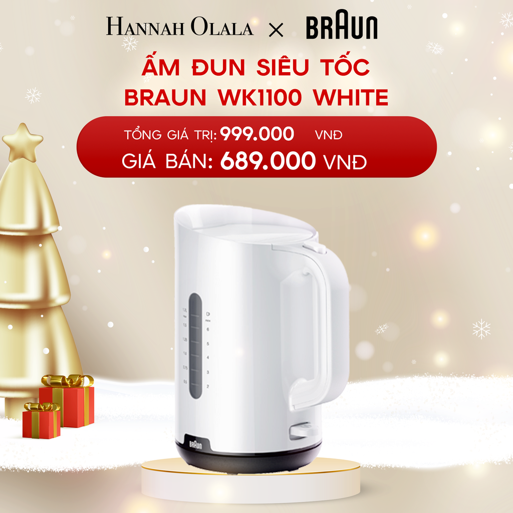  A909_DEAL 2: ẤM ĐUN SIÊU TỐC BRAUN WK1100 WH 