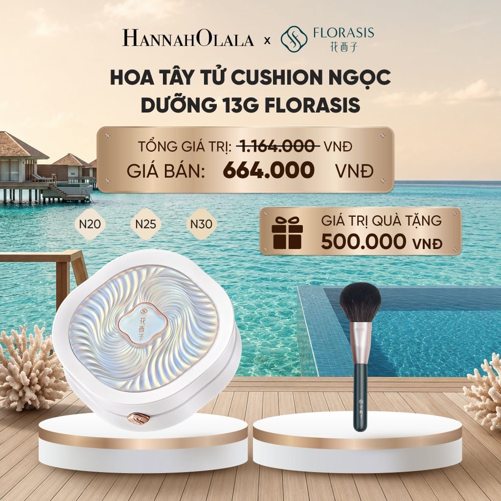  HOA TÂY TỬ CUSHION NGỌC DƯỠNG 13G FLORASIS_ D85 