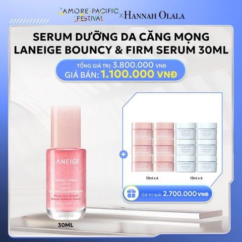  DEAL 10: SERUM TĂNG CƯỜNG COLLAGEN, LÀM MỜ DẤU HIỆU LÃO HÓA, GIÚP DA CĂNG SÁNG LANEIGE BOUNCY & FIRM SERUM 30ML 