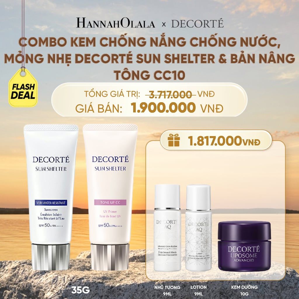  COMBO 02 KEM CHỐNG NẮNG BẢO VỆ DA DECORTÉ SUN SHELTER - B559 