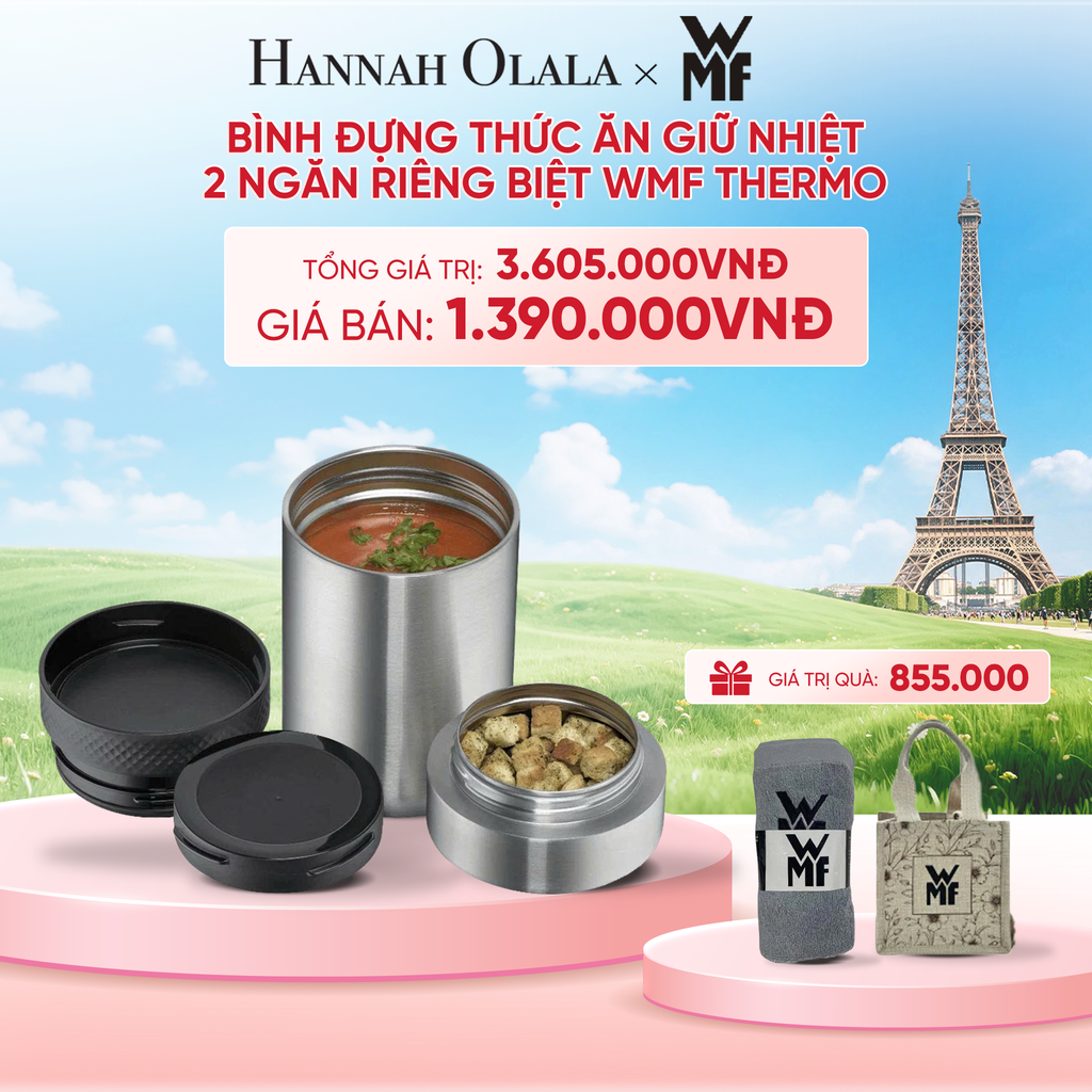  BÌNH ĐỰNG THỨC ĂN GIỮ NHIỆT HAI NGĂN RIÊNG BIỆT WMF THERMO - B139 