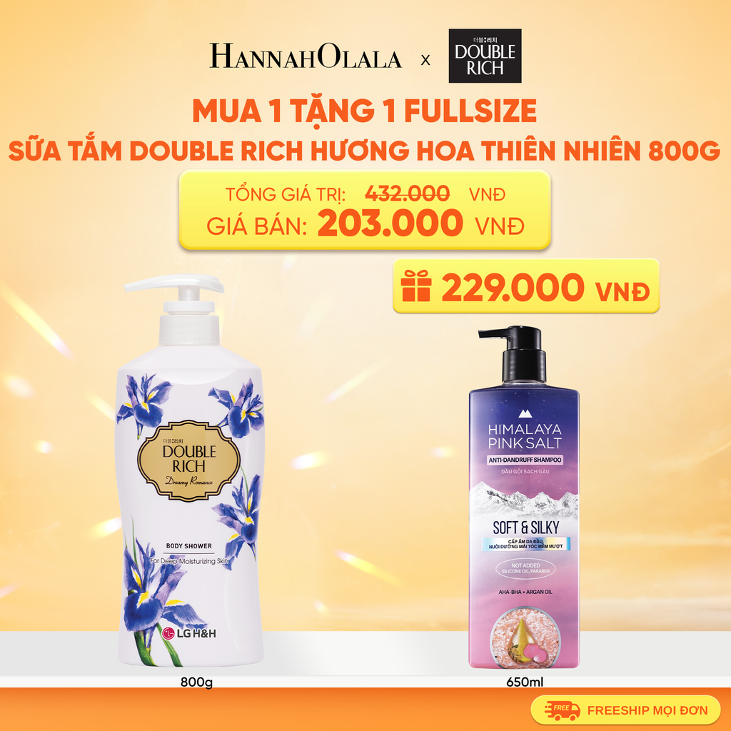  SỮA TẮM DOUBLE RICH HƯƠNG HOA CHIẾT XUẤT TỪ THIÊN NHIÊN 800ML 