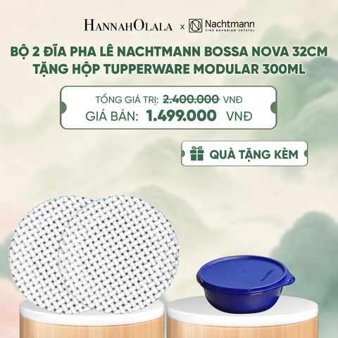  BỘ 2 ĐĨA PHA LÊ NACHTMANN BOSSA NOVA 32CM (TẶNG HỘP ĐỰNG THỰC PHẨM TUPPERWARE TRỮ KHÔ VÀ MÁT MODULAR BOWL 300ML) - DEAL 12 - A2029 
