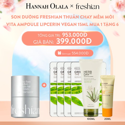  A331_DEAL 1: SON DƯỠNG FRESHIAN THUẦN CHAY MỀM MÔI VITA AMPOULE LIPCERIN VEGAN 15ML 