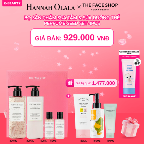  DEAL 9: BỘ SẢN PHẨM SỮA TẮM & SỮA DƯỠNG THỂ PERFUME SEED SET 4PCS 