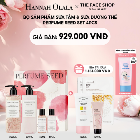  E741: DEAL 7: BỘ SẢN PHẨM SỮA TẮM & SỮA DƯỠNG THỂ PERFUME SEED SET 4PCS 