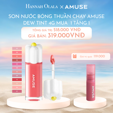  C290_DEAL 2: SON NƯỚC BÓNG THUẦN CHAY AMUSE DEW TINT 4G 