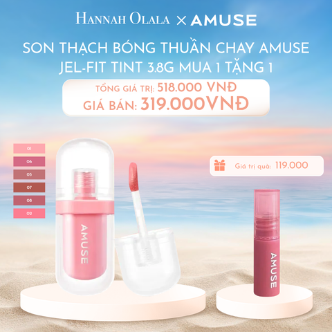  C302_DEAL 3: SON THẠCH BÓNG THUẦN CHAY AMUSE JEL-FIT TINT 3.8G 