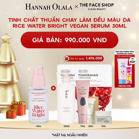  A264_DEAL 8: TINH CHẤT THUẦN CHAY LÀM ĐỀU MÀU DA RICE WATER BRIGHT VEGAN SERUM 30ML 