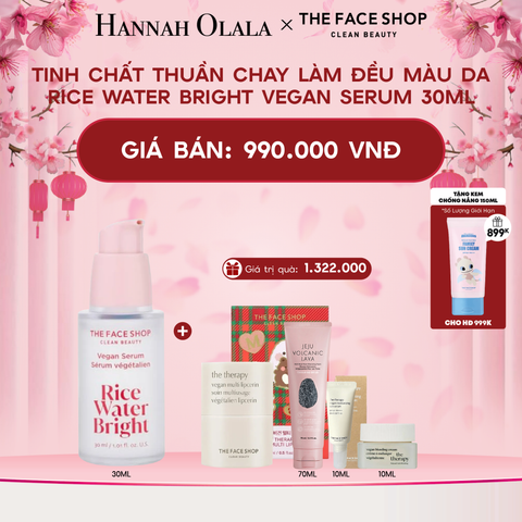  DEAL 8: TINH CHẤT THUẦN CHAY LÀM ĐỀU MÀU DA RICE WATER BRIGHT VEGAN SERUM 30ML 