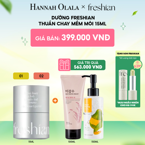  C92_DEAL 1: SON DƯỠNG FRESHIAN THUẦN CHAY MỀM MÔI 15ML 
