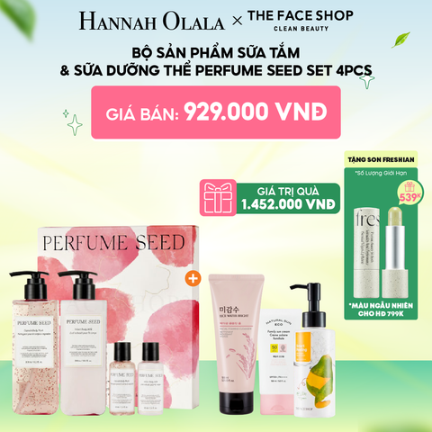 C128_DEAL 13: BỘ SẢN PHẨM SỮA TẮM & SỮA DƯỠNG THỂ PERFUME SEED SET 4PCS 