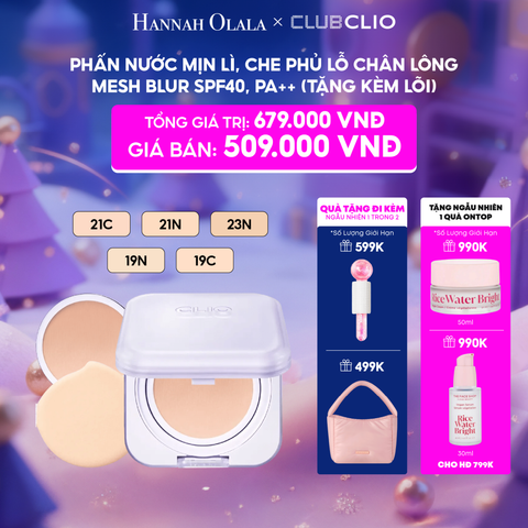 E30_DEAL 1: PHẤN NƯỚC MỊN LÌ, CHE PHỦ LỖ CHÂN LÔNG CLIO KILL COVER MESH BLUR CUSHION (TẶNG KÈM LÕI) 