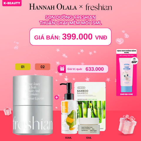  DEAL 3: SON DƯỠNG FRESHIAN THUẦN CHAY MỀM MÔI 15ML 