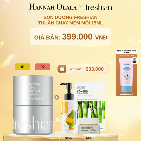  DEAL 3: SON DƯỠNG FRESHIAN THUẦN CHAY MỀM MÔI 15ML 