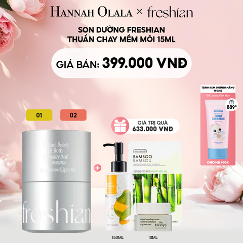  E996: DEAL 3: SON DƯỠNG FRESHIAN THUẦN CHAY MỀM MÔI 15ML 
