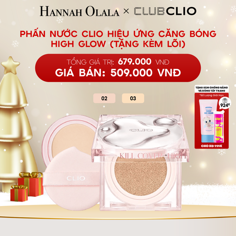  A819_DEAL 3: PHẤN NƯỚC CLIO HIỆU ỨNG CĂNG BÓNG HIGH GLOW (TẶNG KÈM LÕI) 