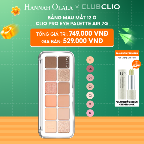  C56_DEAL 6: BẢNG MÀU MẮT 12 Ô CLIO PRO EYE PALETTE AIR 7G 