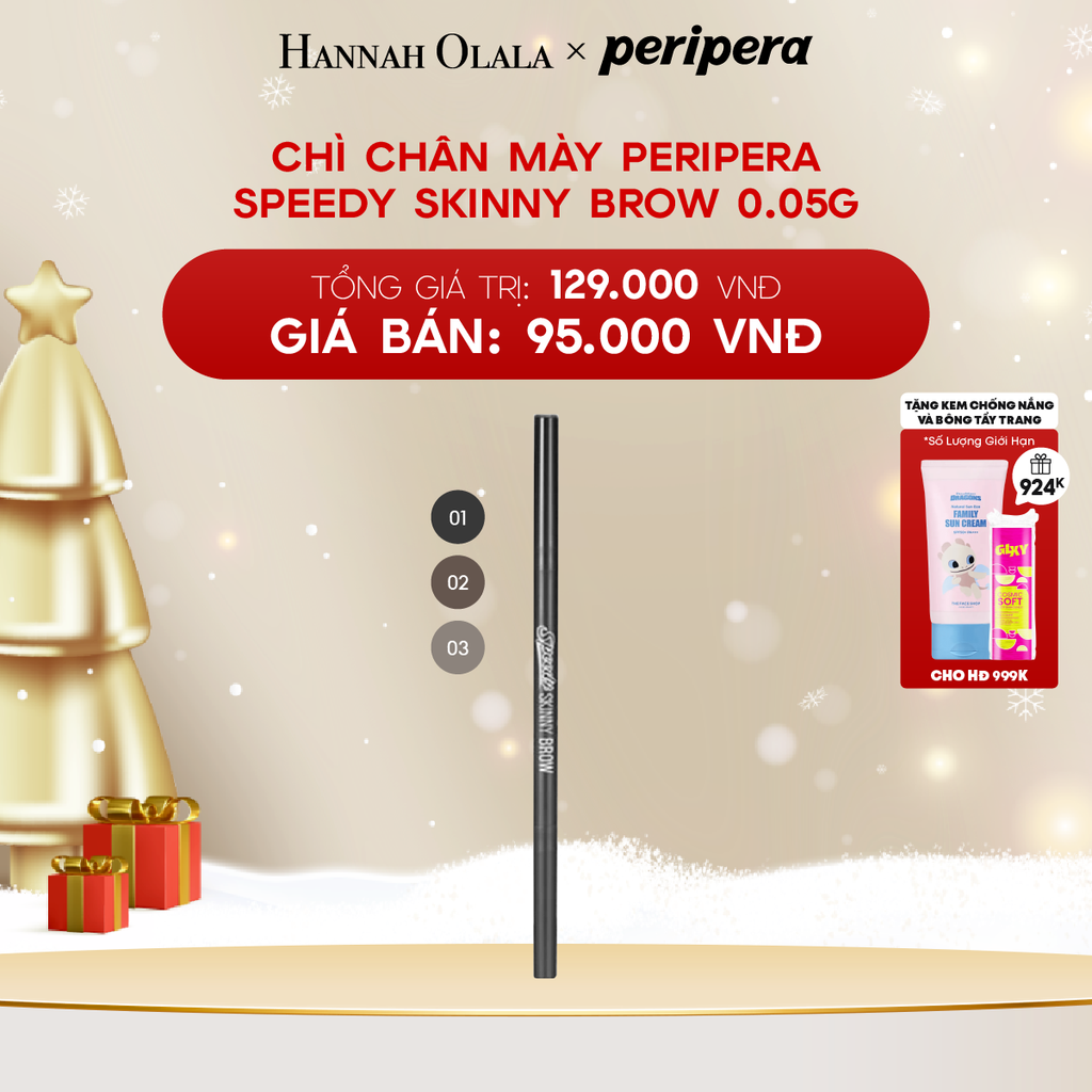  A871_DEAL 2: CHÌ CHÂN MÀY PERIPERA SPEEDY SKINNY BROW 0.05G 