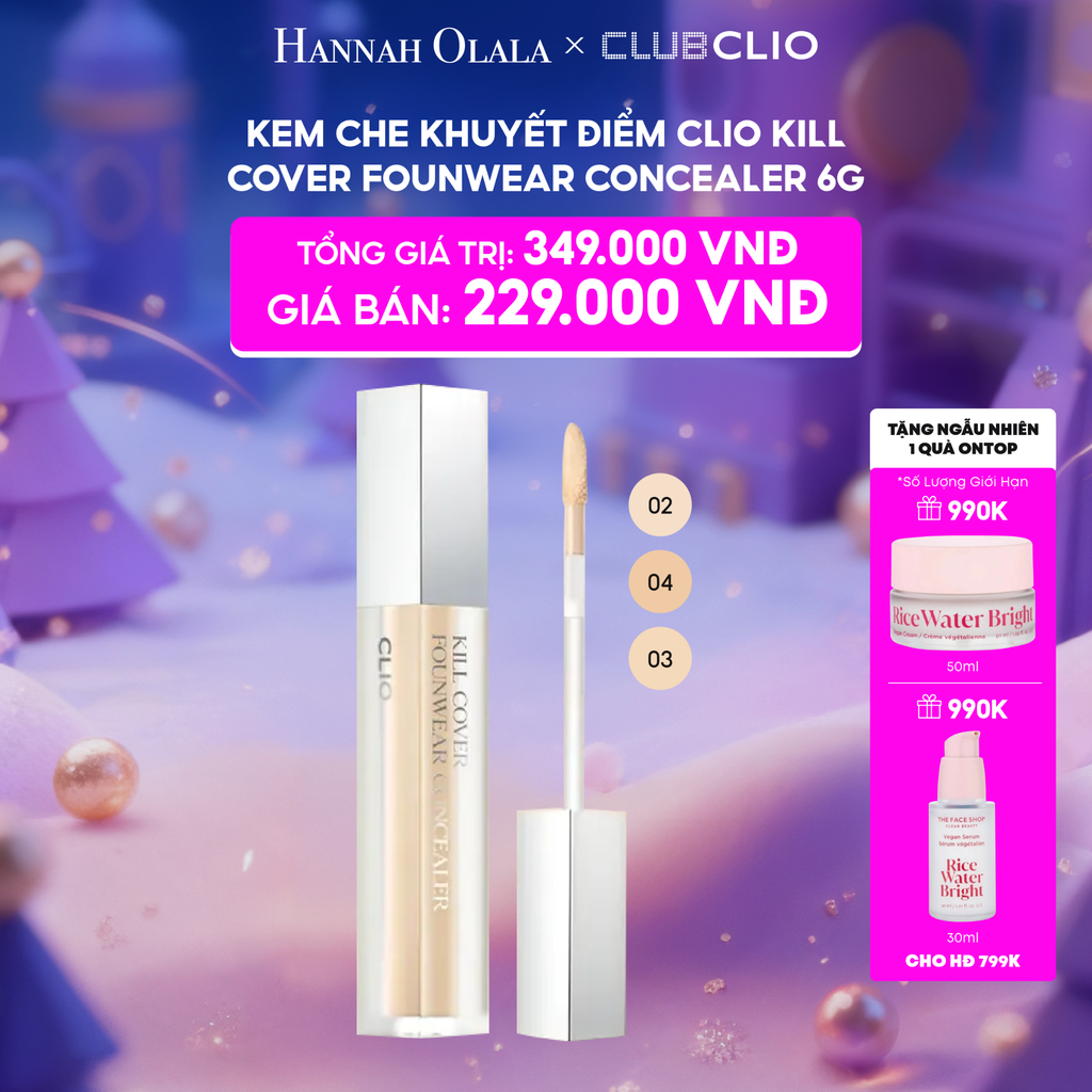 E54_DEAL 8: KEM CHE KHUYẾT ĐIỂM CLIO KILL COVER FOUNWEAR CONCEALER 6G 