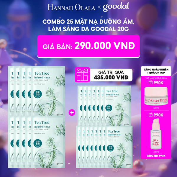  E85_DEAL 2: COMBO 25 MẶT NẠ DƯỠNG ẨM, LÀM SÁNG DA GOODAL 20G 