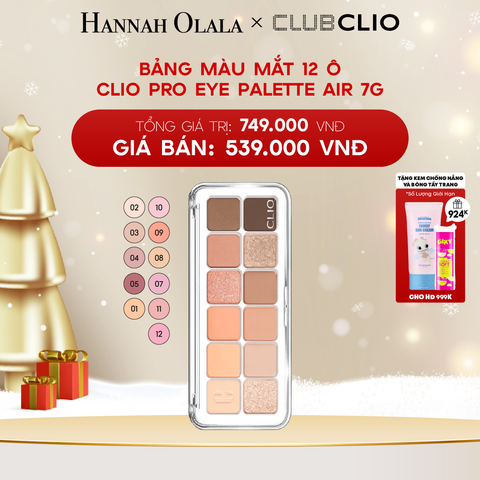  A826_DEAL 7: BẢNG MÀU MẮT 12 Ô CLIO PRO EYE PALETTE AIR 7G 