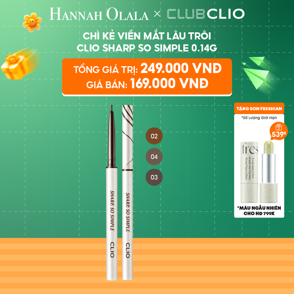  C64_DEAL 9: CHÌ KẺ VIỀN MẮT LÂU TRÔI CLIO SHARP SO SIMPLE 0.14G 