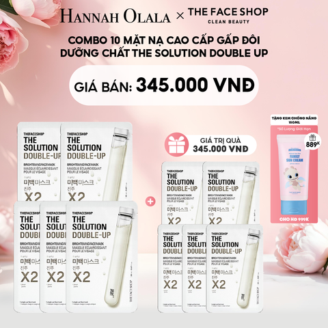  E729: DEAL 2: COMBO 10 MẶT NẠ CAO CẤP GẤP ĐÔI DƯỠNG CHẤT THE SOLUTION DOUBLE UP 