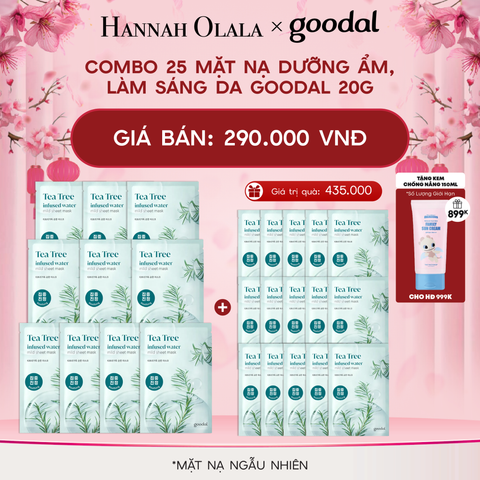  DEAL 2: COMBO 25 MẶT NẠ DƯỠNG ẨM, LÀM SÁNG DA GOODAL 20G 