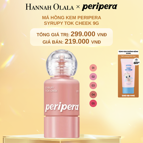  DEAL 3: MÁ HỒNG KEM PERIPERA SYRUPY TOK CHEEK 9G 