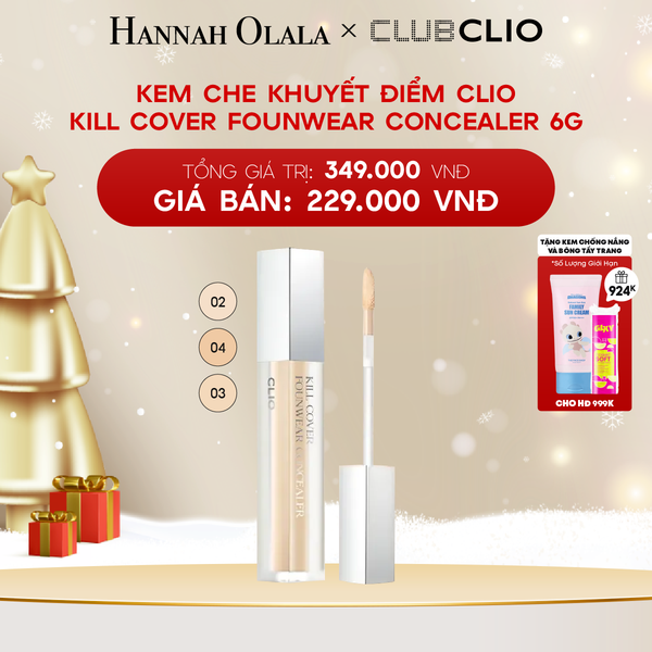  A828_DEAL 9: KEM CHE KHUYẾT ĐIỂM CLIO KILL COVER FOUNWEAR CONCEALER 6G 
