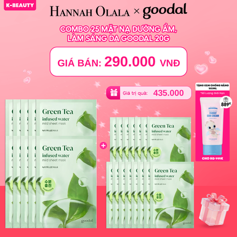  DEAL 1: COMBO 25 MẶT NẠ DƯỠNG ẨM, LÀM SÁNG DA GOODAL 20G 
