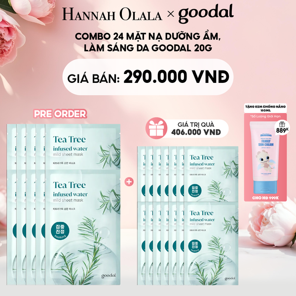  E711: DEAL 1: [PRE-ORDER] COMBO 24 MẶT NẠ DƯỠNG ẨM, LÀM SÁNG DA GOODAL 20G 