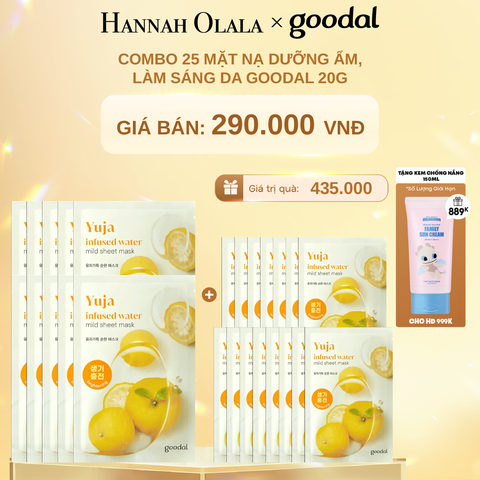  DEAL 1: COMBO  MẶT NẠ DƯỠNG ẨM, LÀM SÁNG DA GOODAL 20G 