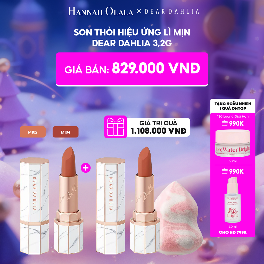  E75_DEAL 3: SON THỎI HIỆU ỨNG LÌ MỊN DEAR DAHLIA 3,2G 