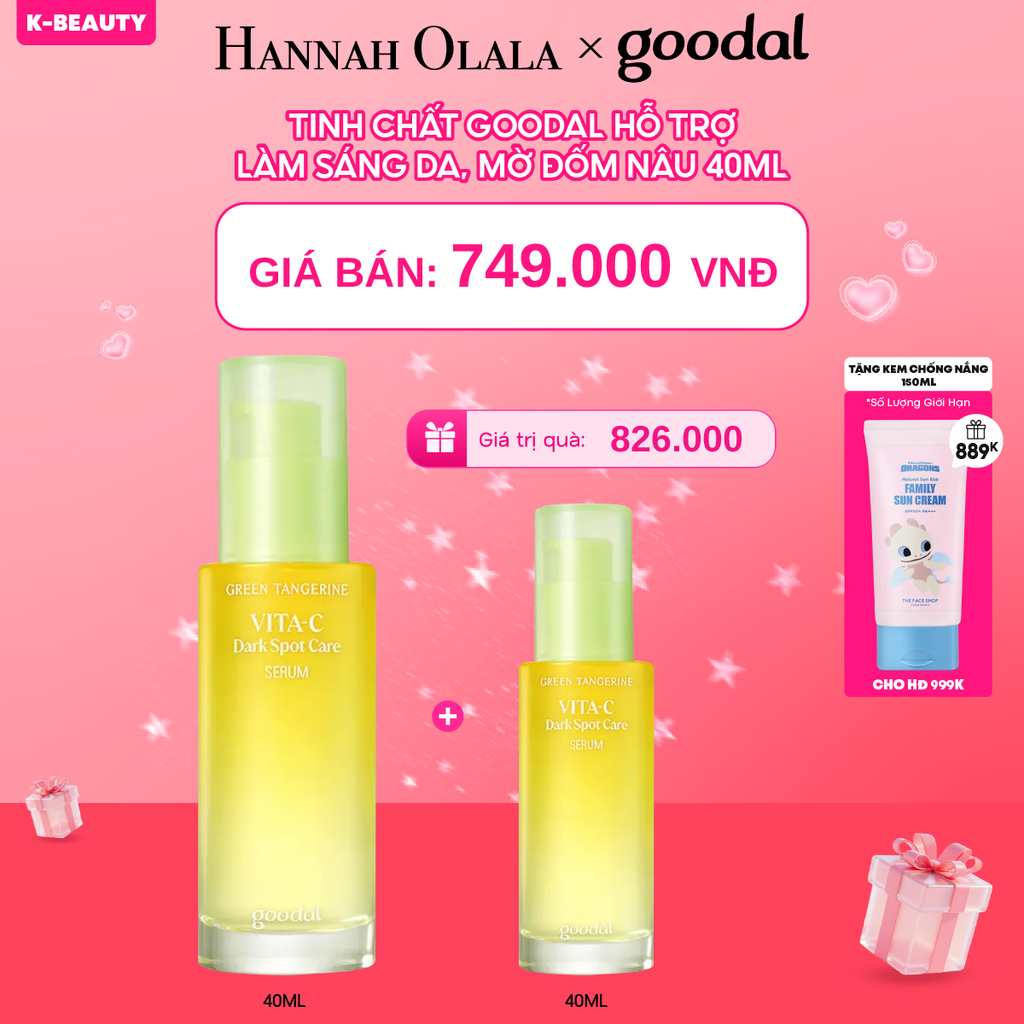  DEAL 2: TINH CHẤT GOODAL HỖ TRỢ LÀM SÁNG DA, MỜ ĐỐM NÂU 40ML 
