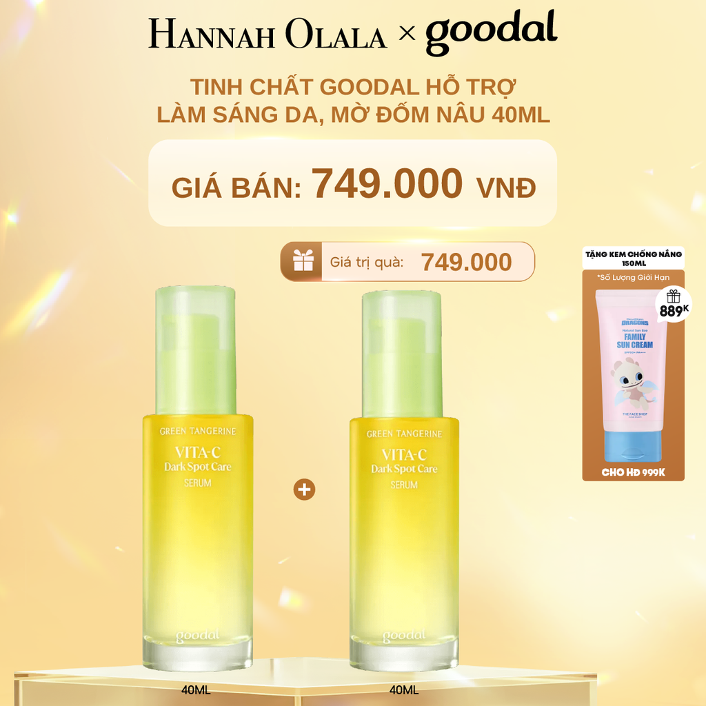  DEAL 2: TINH CHẤT GOODAL HỖ TRỢ LÀM SÁNG DA, MỜ ĐỐM NÂU 40ML 