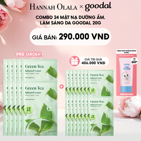  E711: DEAL 1: [PRE-ORDER] COMBO 24 MẶT NẠ DƯỠNG ẨM, LÀM SÁNG DA GOODAL 20G 