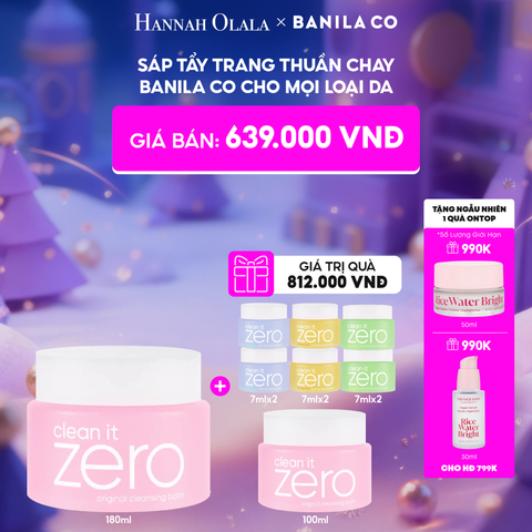  E23_DEAL 1: SÁP TẨY TRANG THUẦN CHAY BANILA CO CHO MỌI LOẠI DA 180ML 