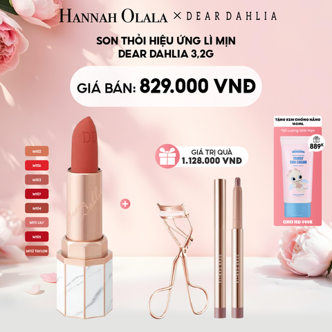  E518: DEAL 4: SON THỎI HIỆU ỨNG LÌ MỊN DEAR DAHLIA 3,2G 