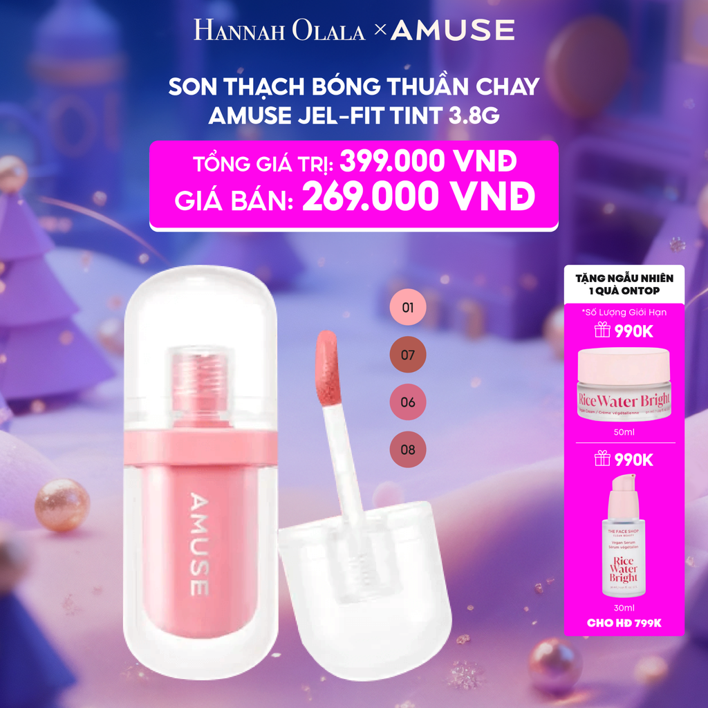  E16_DEAL 3: SON THẠCH BÓNG THUẦN CHAY AMUSE JEL-FIT TINT 3.8G 