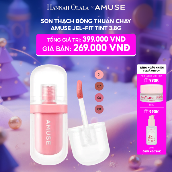  E16_DEAL 3: SON THẠCH BÓNG THUẦN CHAY AMUSE JEL-FIT TINT 3.8G 