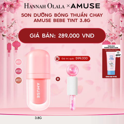  DEAL 1: SON DƯỠNG BÓNG THUẦN CHAY AMUSE BEBE TINT 3.8G 