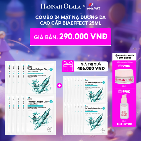  E26_DEAL 1: COMBO 24 MẶT NẠ DƯỠNG DA CAO CẤP BIAEFFECT 25ML 