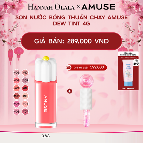  DEAL 2: SON NƯỚC BÓNG THUẦN CHAY AMUSE DEW TINT 4G 