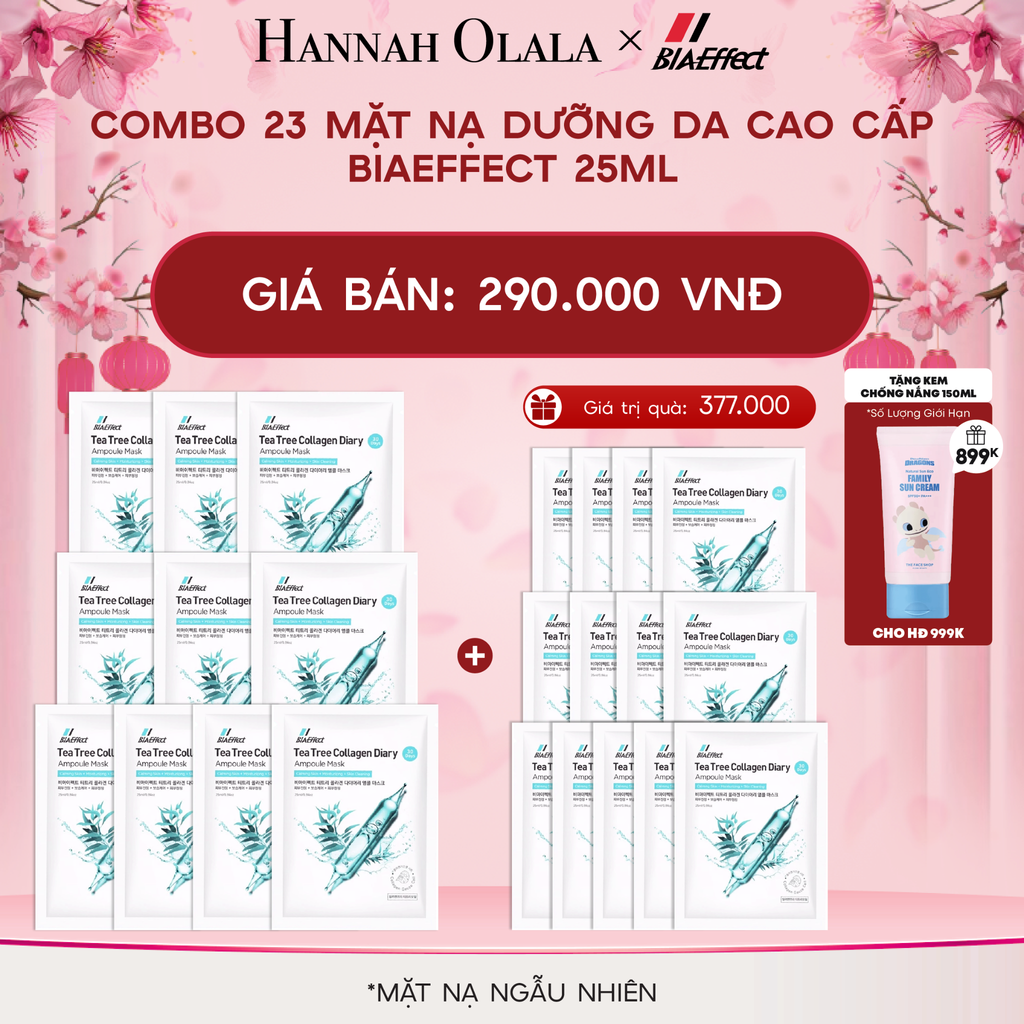  DEAL 1: COMBO 23 MẶT NẠ DƯỠNG DA CAO CẤP BIAEFFECT 25ML 