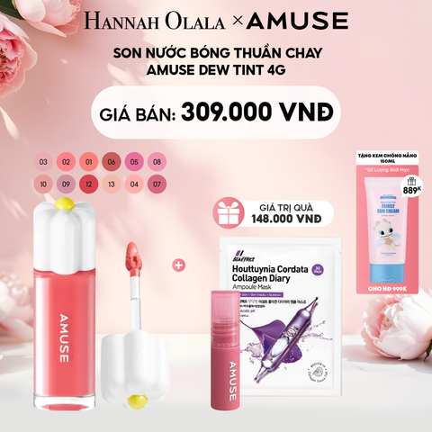  E971: DEAL 2: SON NƯỚC BÓNG THUẦN CHAY AMUSE DEW TINT 4G 
